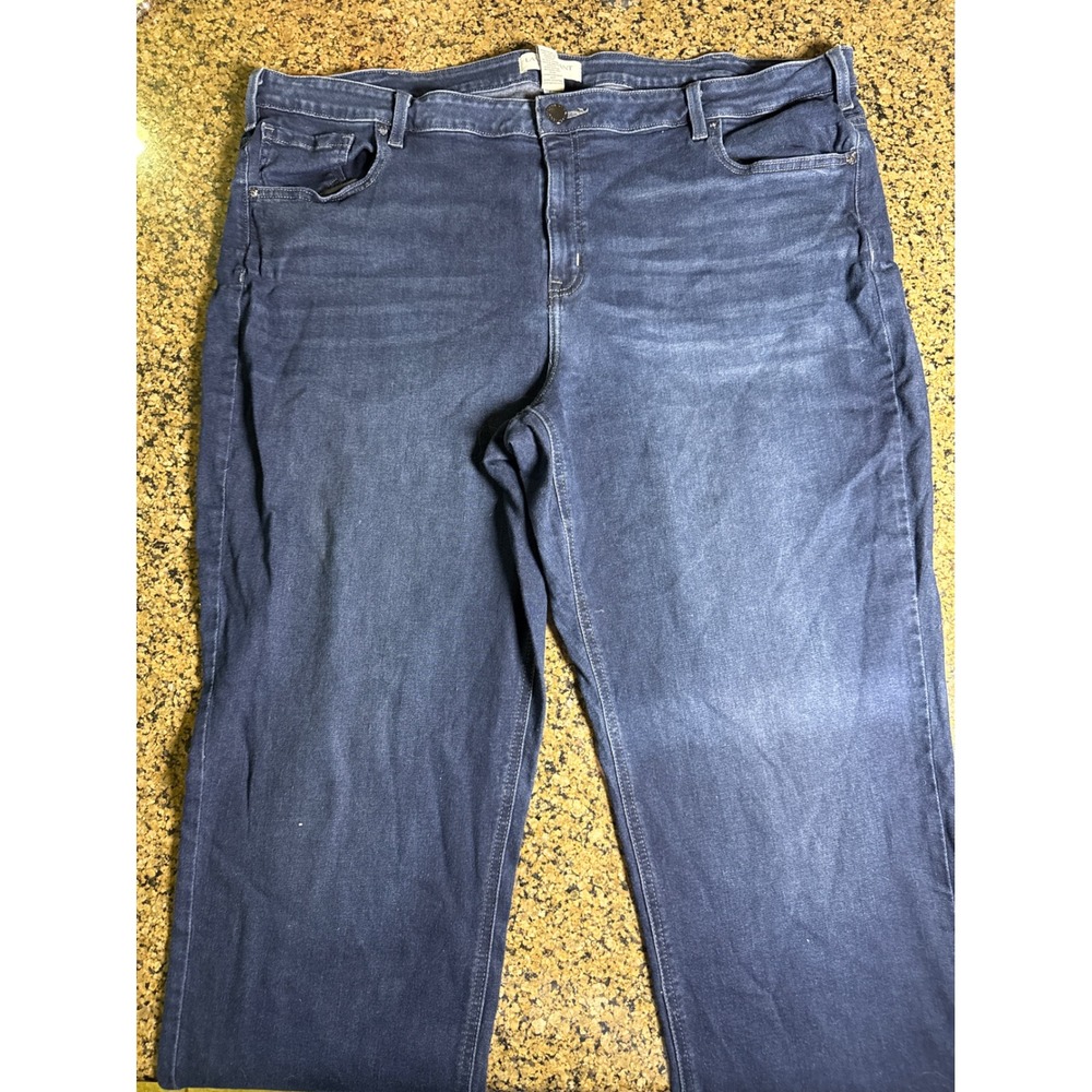 Lane Bryant Jeans Womens 28L Dark Wash Straight Leg Stretch Denim Blue Pants